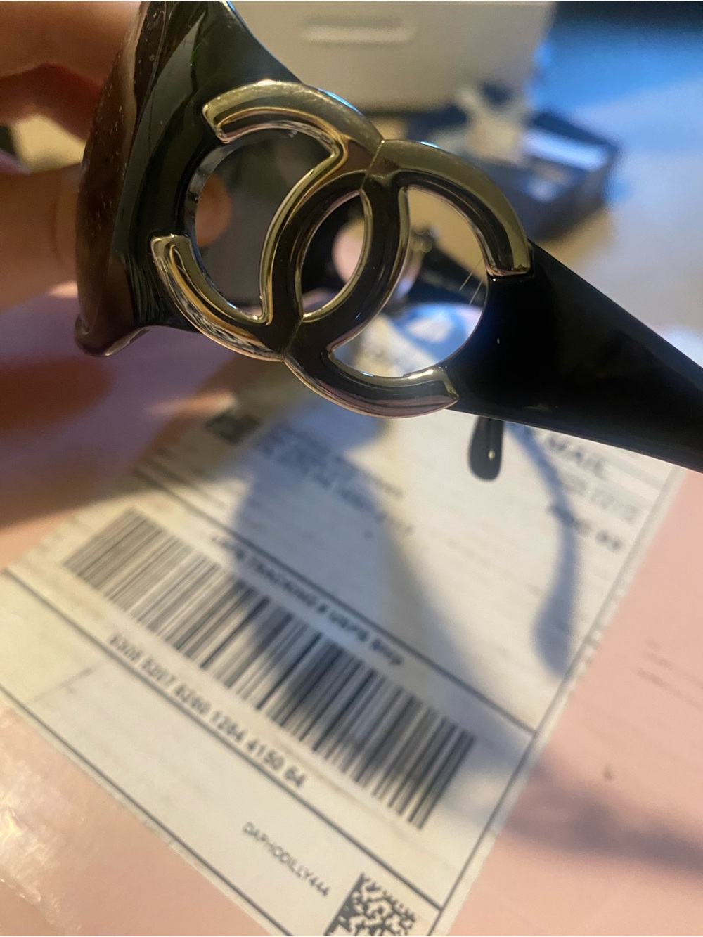 CHANEL Black Oversized Curve Frames ( They are Sunglasses the lenses need fixed)
